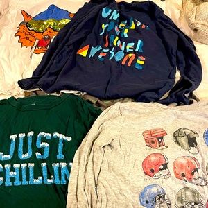 6 long sleeve boys t shirts size large